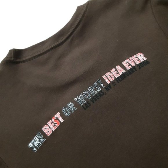 GALA Teens Women Tee Top 100% Cotton Brown Round Neck L-Sleeve White Pink Print - Picture 9 of 13